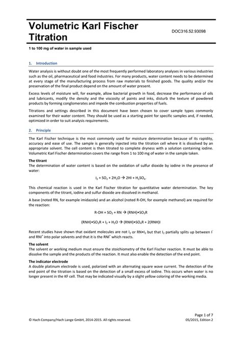 volumetric karl fischer titration astm sourcing|karl fischer titration calculation.